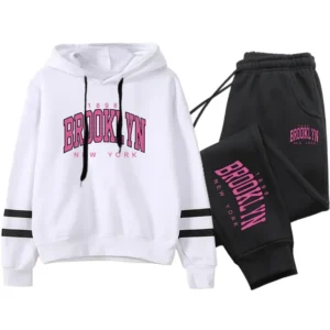 Quality Daily Women Tracksuit Hoodies Casual Single Piece Stripe Sweatshirt and Sweatpants Comfort Outdoor Jogging Autumn Winter