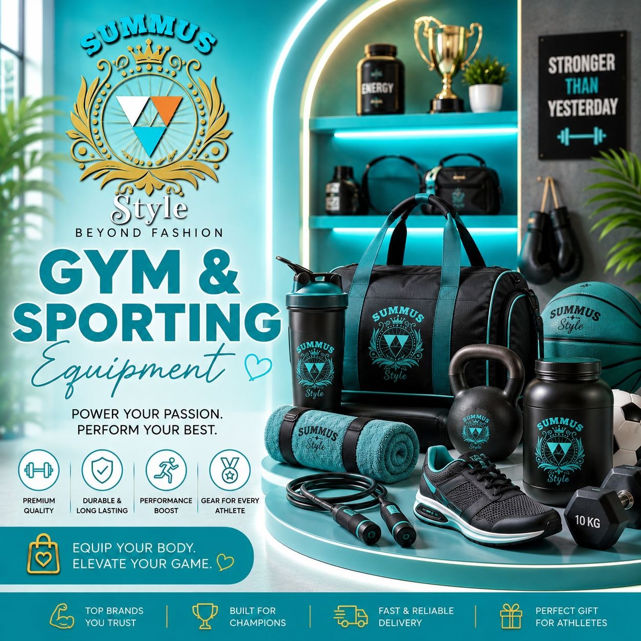 Gym and sporting equipment's category