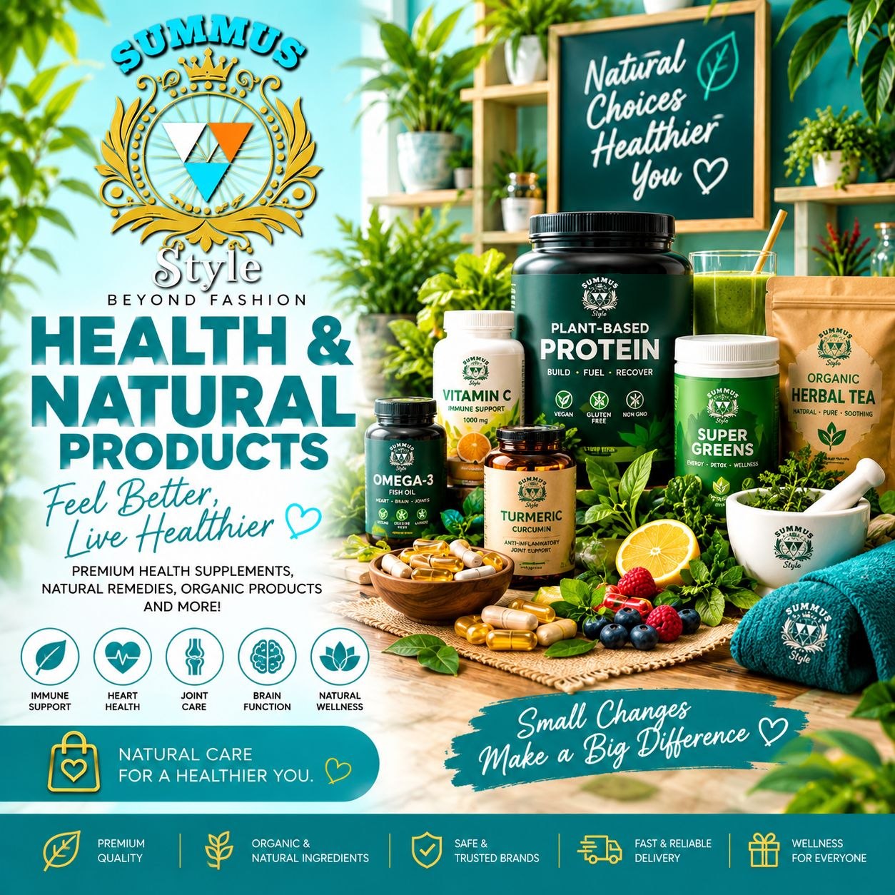 health and natural products category